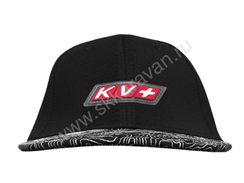 24U153.110 Кепка KV+ Cap with flat visor, black Кепка с плоским козырьком