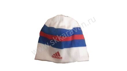 S89912 Шапка ADIDAS RU-REV Beanie белая 2014-2015 двухсторонняя с гербом
